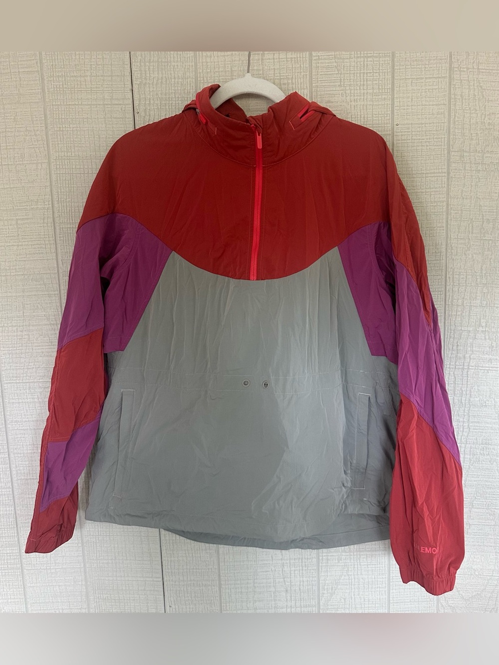 Lululemon Evergreen Anorak Jacket Colorblock Waterproof Hiking Size 10